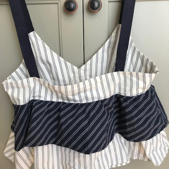 Joie Ruffled Layered Crop Top - Size Medium - Picture 2 of 4